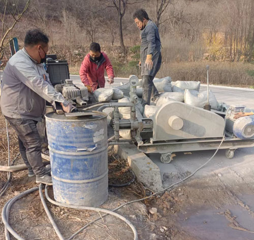 湛河路面下沉注浆